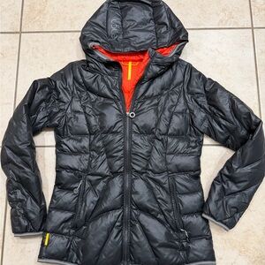 LOLE Black Down Elena Hooded Puffer Jacket Size Women’s Medium M (8-10) Coat